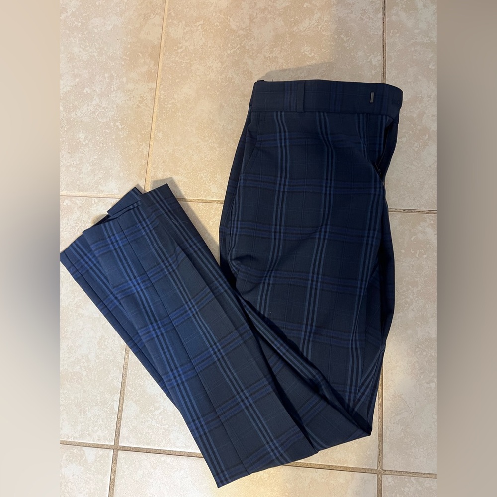 Banana Republic Blue Checkered Pants